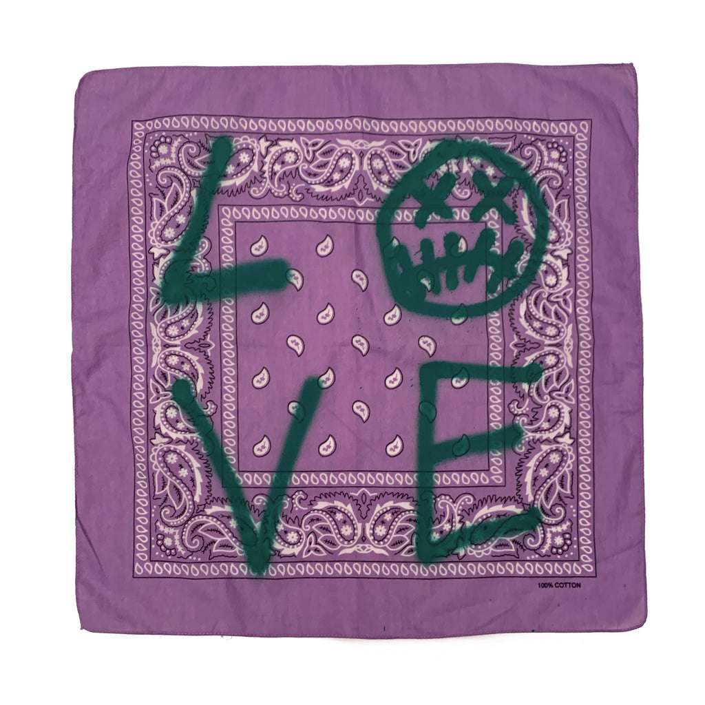 1/1 Custom Purple LOVE Bandana